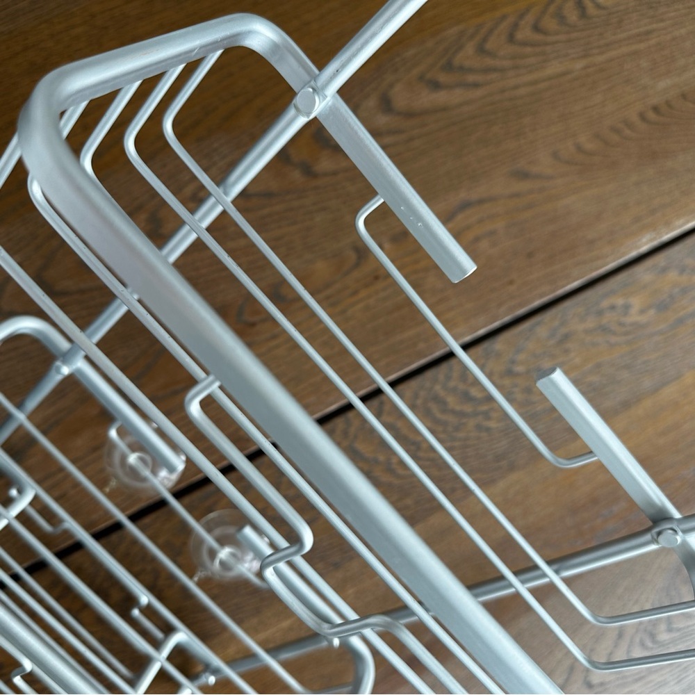 Zenna Home Rustproof Hanging Shower Caddy Satin Chrome Sturdy Metal - Picture 9 of 12